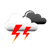 orage et pluie fine