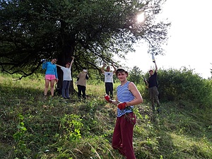 ECO volunteers in a fairytale village