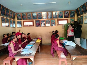 ICYE Nepal -  Monk  teaching 
