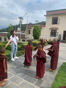 ICYE Nepal -  Monk  teaching 