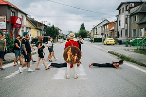 Manual work at cultural centres Stanica and Nová synagóga